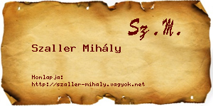 Szaller Mihály névjegykártya